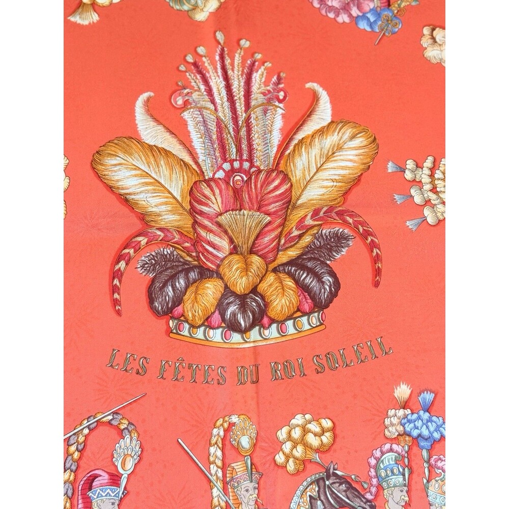 Hermès Les Fêtes du Roi Soleil 90cm Equestrian Horse Silk Scarf - Picture 3 of 11